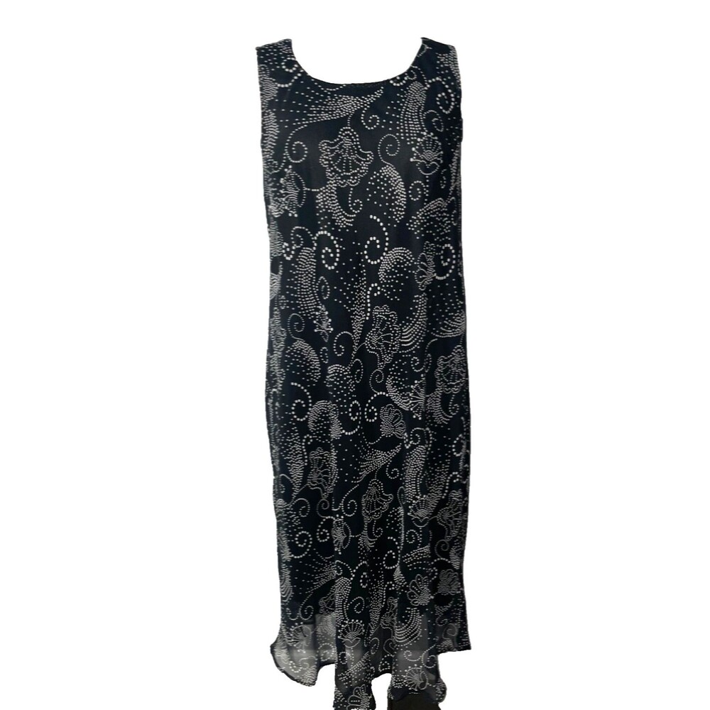 Jonathan Martin Women’s Y2K Printed Chiffon Midi Dress Whimsigoth Fairy Witchy